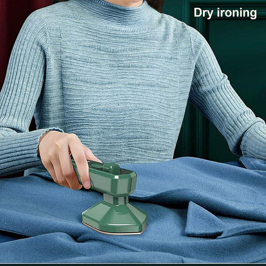 Mini Steamer & Iron: 2-in-1 Portable Machine.