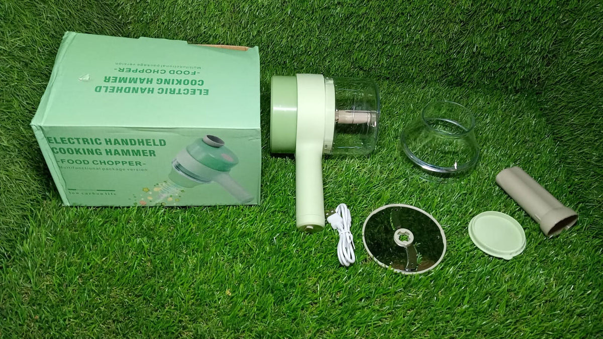 Electric Vegetable Cutter – 4-in-1 Handheld Slicer | Indo Glow