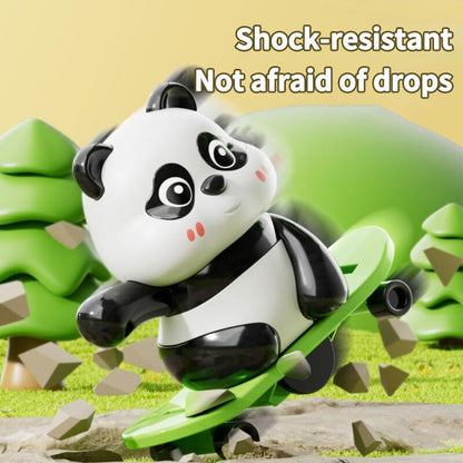 SIMPLYFIYHOME Cute Panda Toy Set with Skateboard, Jump Rope & Spinning Ring (Multicolor)