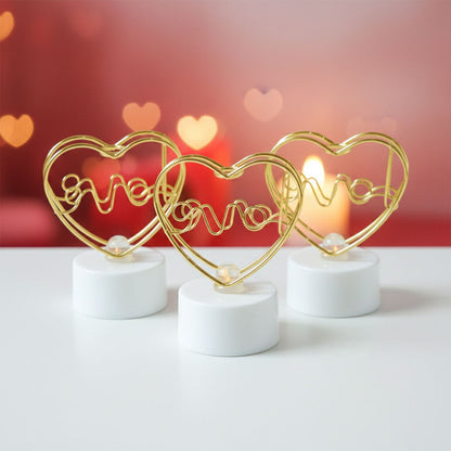Romantic Heart Love Decorative Gift Set – Elegant Rose & Candle Decor